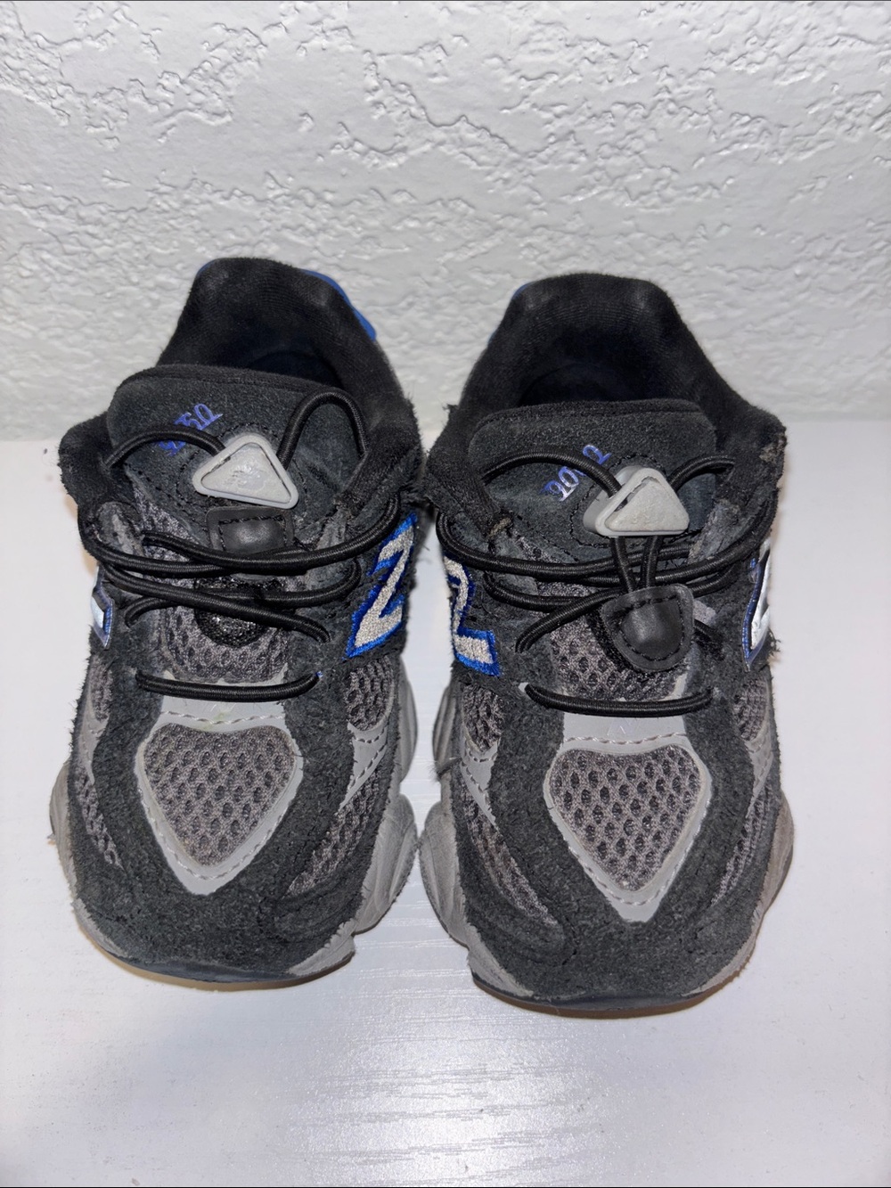 New Balance Kids Black, Gray & Blue Sneakers